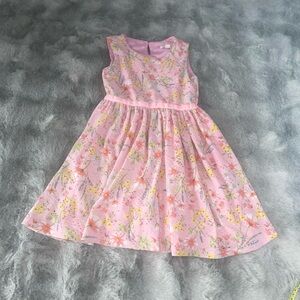 Nannette Pink Floral Kids Dress
